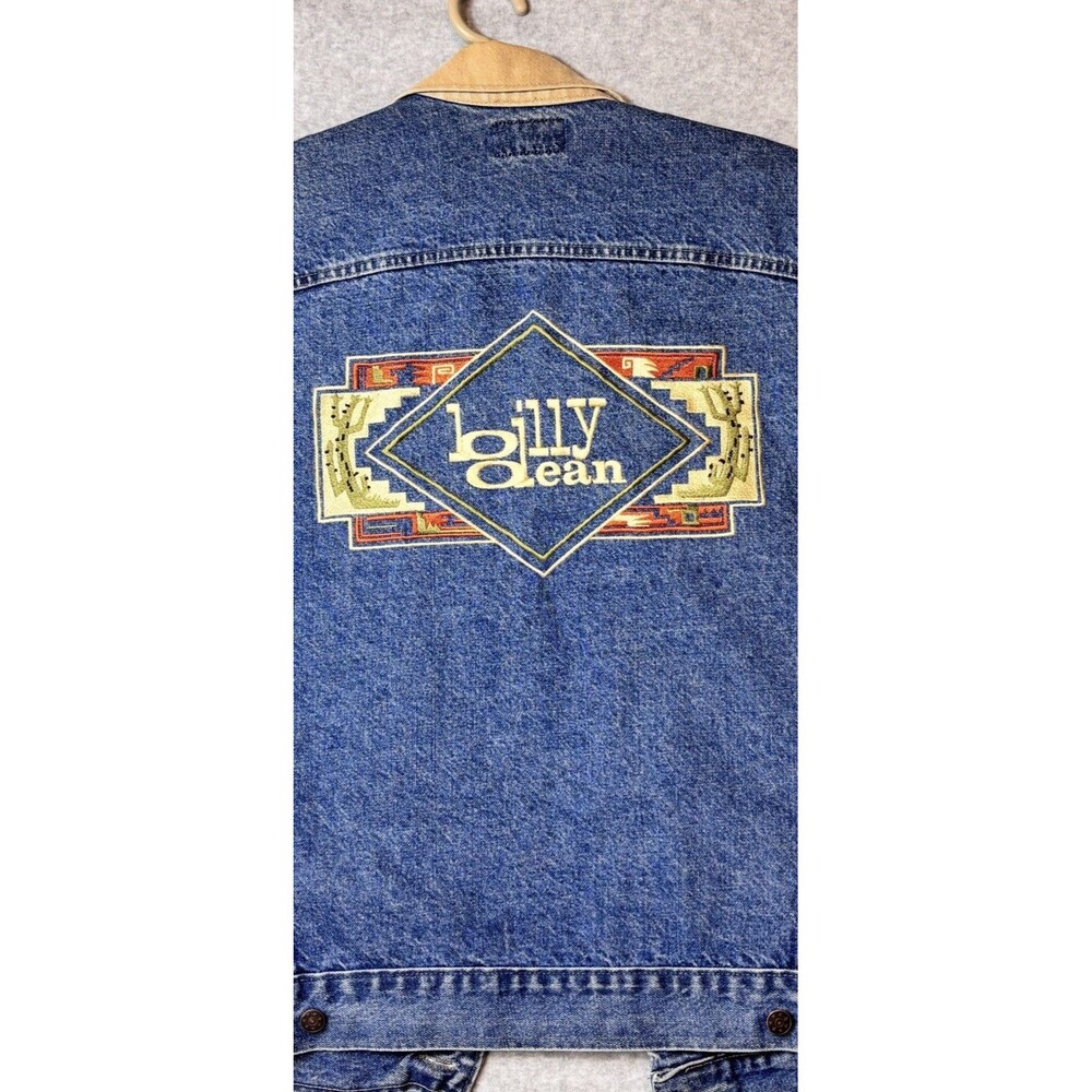Whoa Apparel Jean Jacket Singer Billy Dean Autographed Tour jacket   Men’s L - Picture 4 of 16